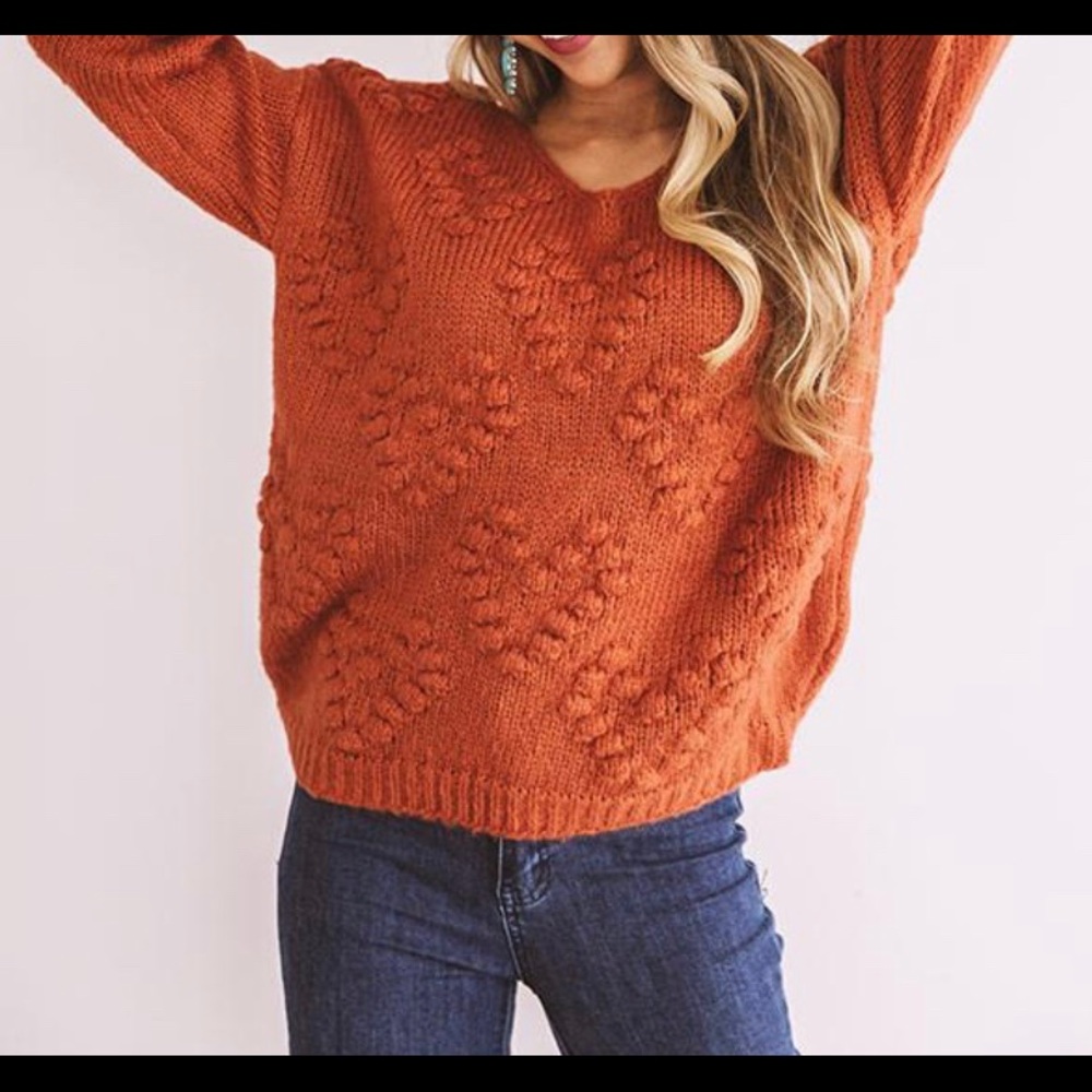 Rust Knit Sweater